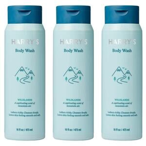 Harry's Men's Body Wash Shower Gel - Wildlands, 16 Fl Oz (Pack of 3)